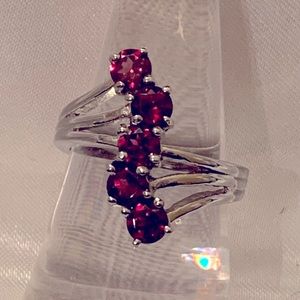 Ruby Gemstone Ring Set In 925 Sterling Silver